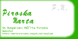 piroska marta business card